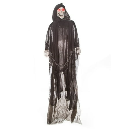 - Darice Standing Reaper Skeleton Decoration Led White And Black
