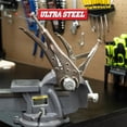 thumbnail image 3 of ULTRA STEEL 3-Piece Locking Plier Set, Carbon Steel Drop Forged Heat Treated, 5", 6-1/2", 7", Nickel Plated, Curved Jaw and Long Nose Jaw, 3 of 6