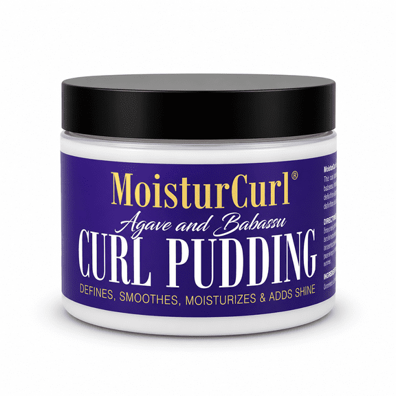 MOISTURCURL Curl Pudding – 8 oz | Hydrating Curl Defining Cream for 4C Natural Hair | Styling Cream for Frizz Control, Elongation & Soft Definition