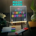 thumbnail image 4 of Acrylic LED Note Board With Night Light Colorful 7 Pens DIY Rewritable Message Board Children‘s Drawing Board For  Birthday Gift, 4 of 7