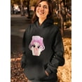 thumbnail image 2 of Anime Girl Quiet Sign Hoodie Women -Image by Shutterstock, Female Large, 2 of 4