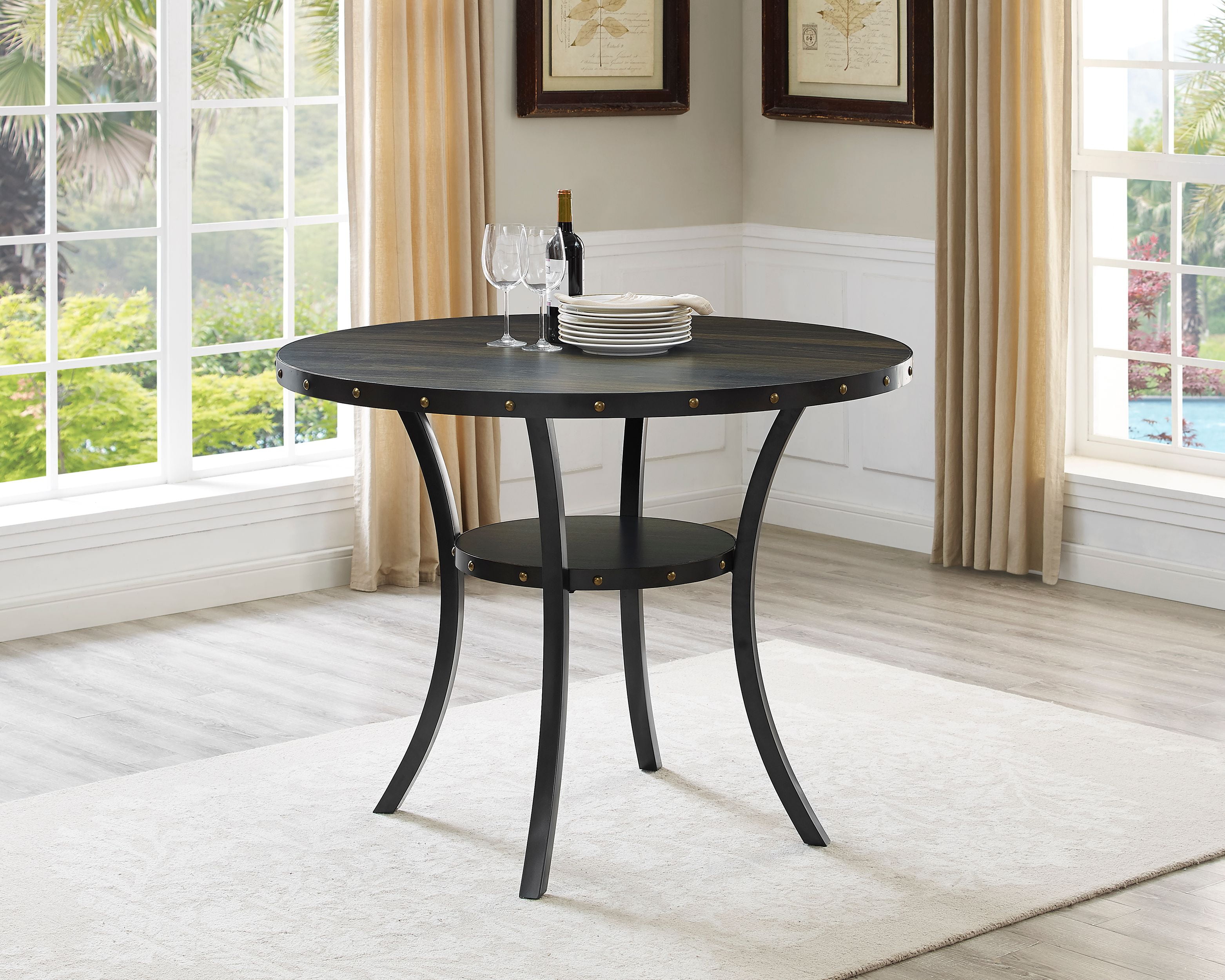 armish kitchen counter height round table and chair