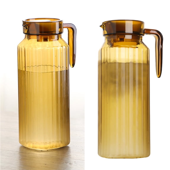 HONMEET Plastic Drink Dispenser Jug with Lid for Home Use, Perfect for Iced Tea, Juice, and Cold Beverages