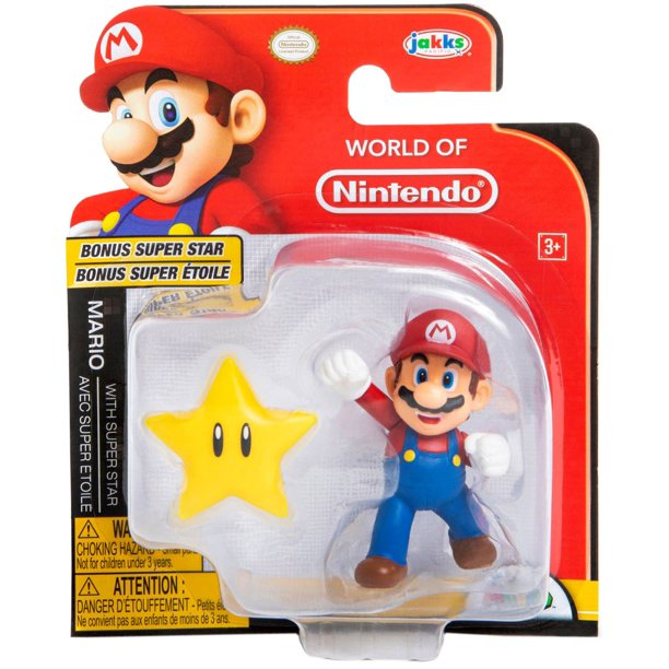 World of Nintendo Super Mario Mario Action Figure [with Super Star