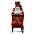 thumbnail image 2 of Kurt Adler 24-inch Battery Operated Musical LED Santa in Metal Sleigh Table Piece, 2 of 5