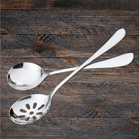 ORDDIART 4Pcs Metal Serving Spoon Cooking and Serving Food in Commercial Kitchens