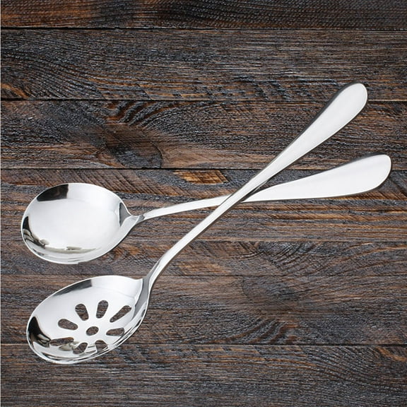 ORDDIART 4Pcs Metal Serving Spoon Cooking and Serving Food in Commercial Kitchens