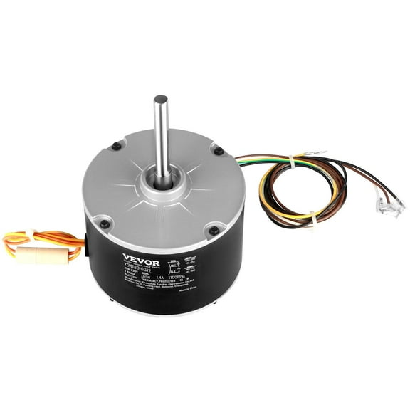 Condenser Fan Motor 5KCP39EGS070S/5KCP39EGY823S, 1/4 HP, 208-230V, 1100 RPM, Reversible Rotation, Universal OEM Replacement with Explosion-Proof CBB65 5μF/370V Capacitor