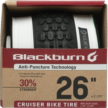 Blackburn Cruiser Bike Tire, 26" x 2.125", White Wall