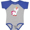thumbnail image 3 of Inktastic Cute Little Unicorn With Red And Pink Mane, Hearts Girls Baby Bodysuit, 3 of 5
