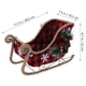 thumbnail image 5 of Decoración navideña de trineo rojo de Papá Noel, trineo navideño de mesa con patrón a cuadros, trineo de metal con cono de pino, tazón de caramelo, Navidad, 5 of 5