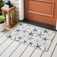 thumbnail image 5 of Summer Marine Life Washable Small Entryway Area Rugs 2'x3', Watercolor Blue Starfish Ocean Landscape Low Pile Throw Rug Non-Slip Sturdy Edge Binding Carpet for Front Door Floor Room Entry, 5 of 9