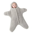 thumbnail image 2 of Baby Boy Baby Girl Baby Blanket Cute Newborn Sleep Soft And Wearable Blanket Hat Newborn Infant Baby Girl Boy Puffer Carbag Pram Bag Snowsuit Bunting Dark Gray 3-6 Months, 2 of 4