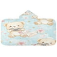 thumbnail image 3 of YAZAOO Towels Kids Hooded Beach Towel Bear Moments Pool Bath Towel Soft, 3 of 7
