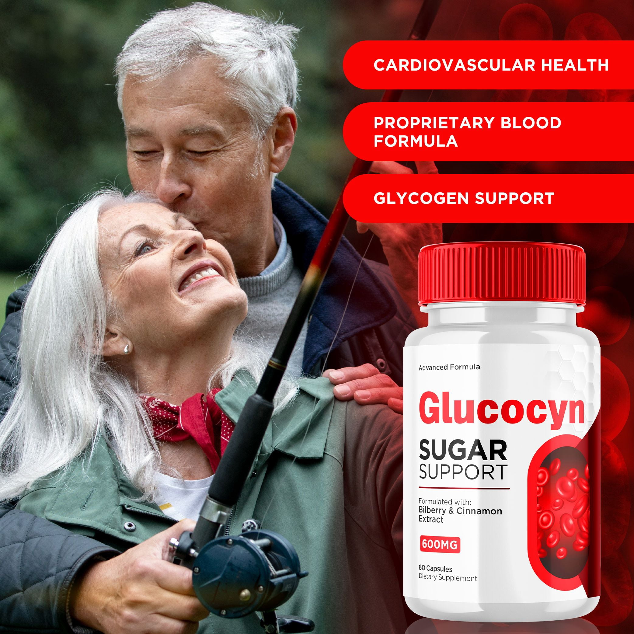 Glucocyn Advanced Formula Sugar Support Capsules Natural Glycogen Supplement 120 Capsules
