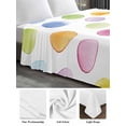 thumbnail image 6 of Rainbow Queen Size Flat Sheet, Wrinkleproof & Fadeproof Cooling Flat Bed Sheet Only, Colorful Boho Tainted Pattern Polka Dot Modern Breathable Soft Bedding Top Sheets 90 x 102 Inches, 6 of 8
