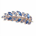 thumbnail image 2 of batmeuy Women Fashion Flower Leaf Crystal Rhinestone Hair Barrette Clip Hairpin Jewelry, 2 of 2