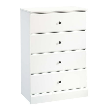 Sauder Parklane Transitional 4 Drawer Chest Soft White Finish