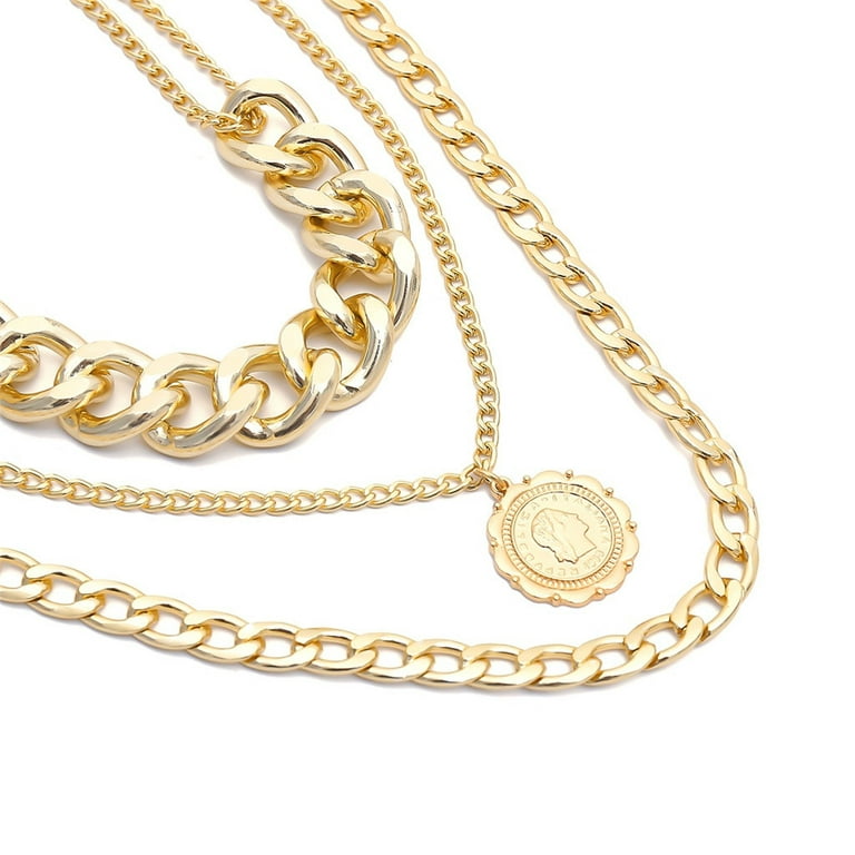 Chain Necklace Chunky Golden Padlock Necklace Chain for Men 