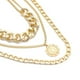 thumbnail image 4 of Collar para mujer, joyería para mujer, collar de oro grueso con candado, colgante de medallón, cadena de monedas, collar de moda en capas, 4 of 5