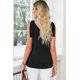 thumbnail image 2 of ABPHQTO Camiseta sin mangas negra con cuello en V y lazo en el hombro para mujer, 2 of 5