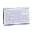 thumbnail image 2 of Desk Calendar 2026, Thick Paper Twin-Wire Binding Standing Flip Desk Calendar Portable 2026 Monthly Desktop Calendar for Daily Schedule Home Office Supplies, Purple, 2 of 9