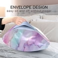thumbnail image 5 of Satin Pillowcase Envelope Closure Pillow Cover Wrinkle-Resistant & Vibrant Print Pastel Pink Marble Texture, 5 of 7