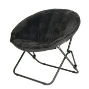 Mainstays Saucer Chair for Kids and Teens, Black