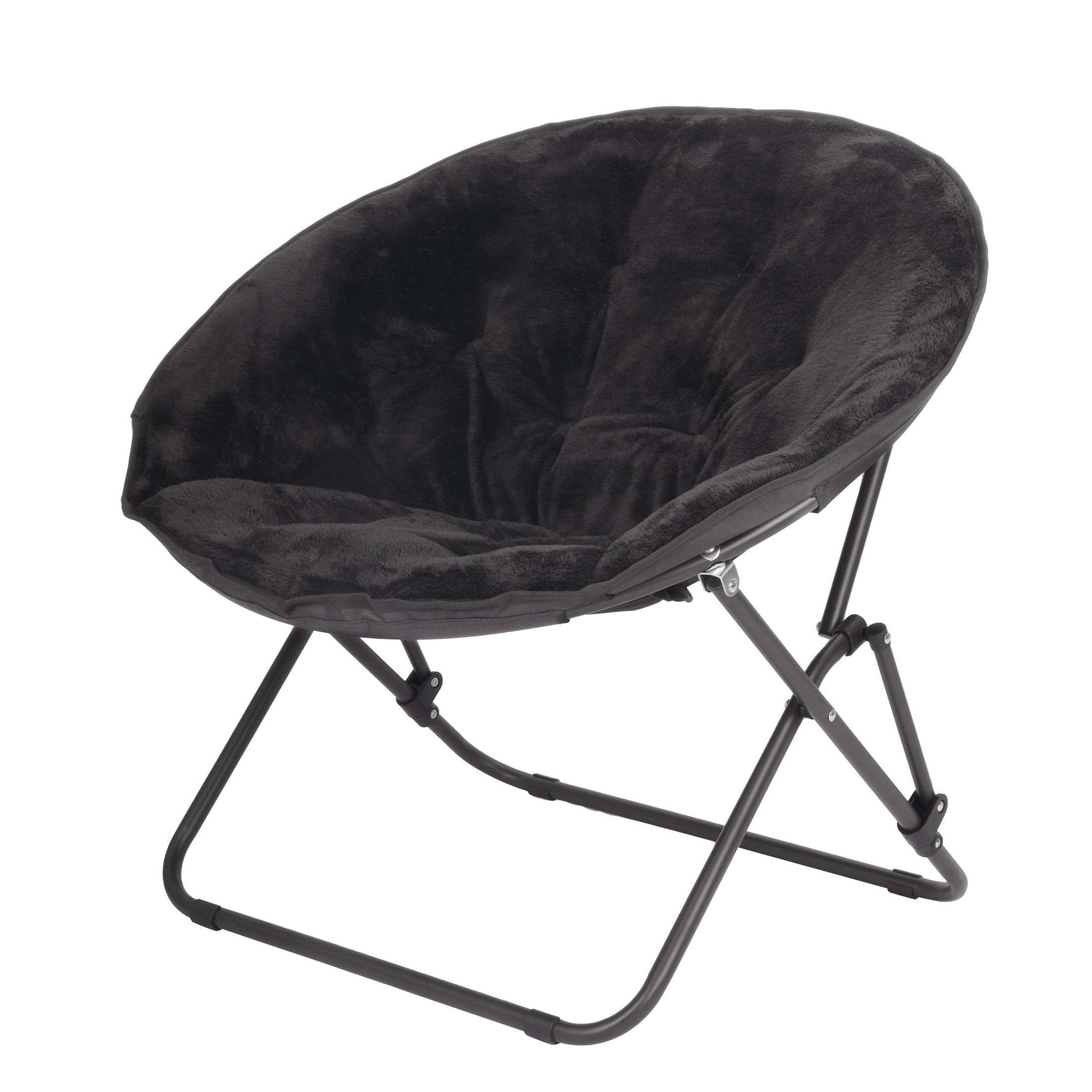 Mainstays Saucer Chair for Kids and Teens, Black - image 3 of 6