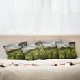 thumbnail image 4 of Ambesonne Forest Throw Pillow Cover 4 Pack, Rural Scenery Costa Rica, 18", Green Red Violet Blue, 4 of 5