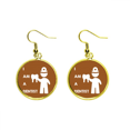 thumbnail image 1 of Servicios odontológicos odontológicos Ear Dangle Golden Drop Earring Jewelry Mujer Unbranded M, 1 of 3