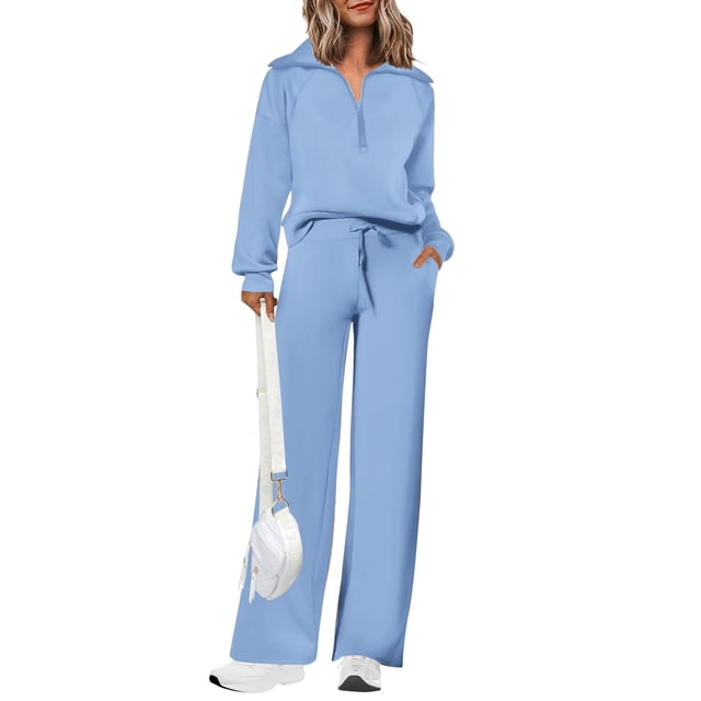 Conjunto de Lounge Azul para Mujer PRETTYGARDEN de 2 Piezas Talle XL
