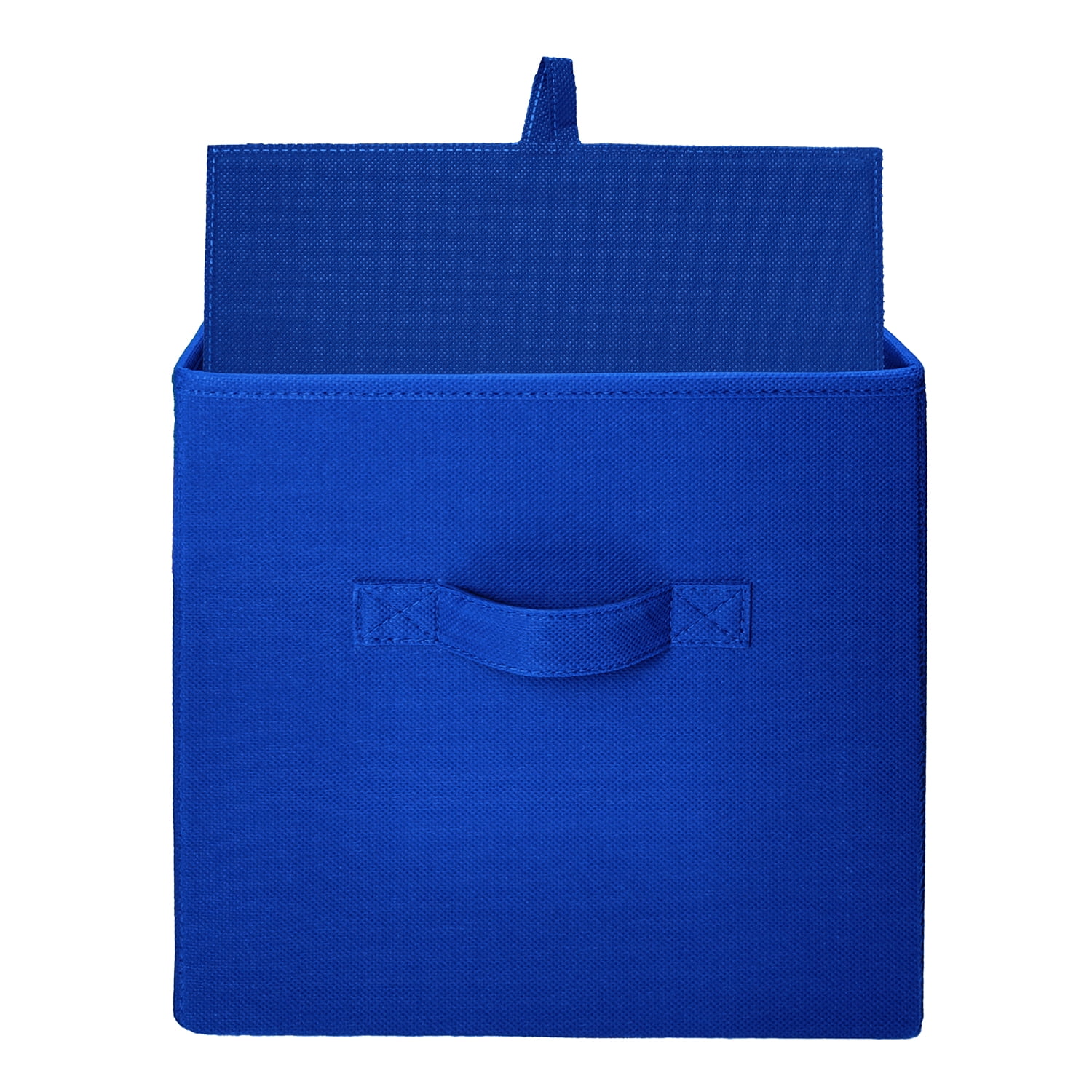 Mainstays Collegiate Collapsible Fabric Bins 10.5X10.5, Royal Spice, 4 Pack