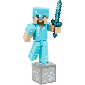 Minecraft Steve In Diamond Armor Large Scale Figure Walmart Com