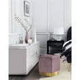 thumbnail image 4 of Meridian Furniture Jax Contemporary Velvet Ottoman/Stool in Pink, 4 of 4