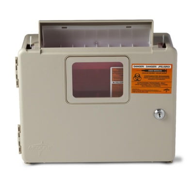 Sharps Horizontal Entry Locking Cabinet - Locking Sharps Cabinet MDS707953H