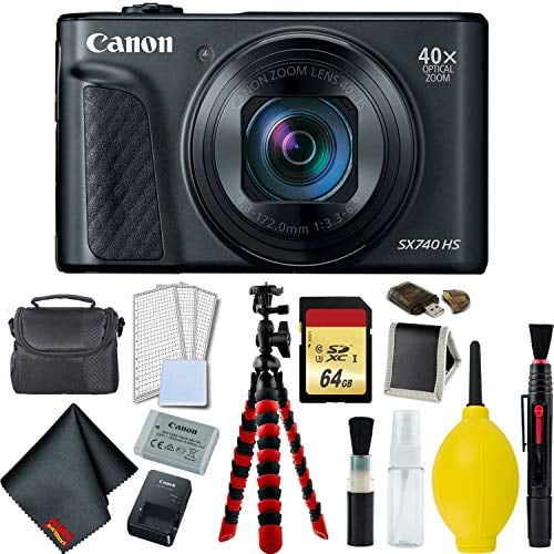 Canon PowerShot SX740 HS Digital Camera (Black) Complete Bundle - (International Version)
