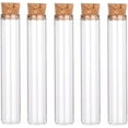 thumbnail image 4 of BENECREAT 20 Pack 30ml Glass Tubes Transparent Decoration Bottles with Cork Stoppers for Arts, Crafts and Other Small Projects, 4 of 7