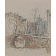 thumbnail image 2 of Jan Hoynck van Papendrecht 12x14 Black Ornate Wood Framed Double Matted Museum Art Print Titled: De Warmoesgracht (1894), 2 of 5