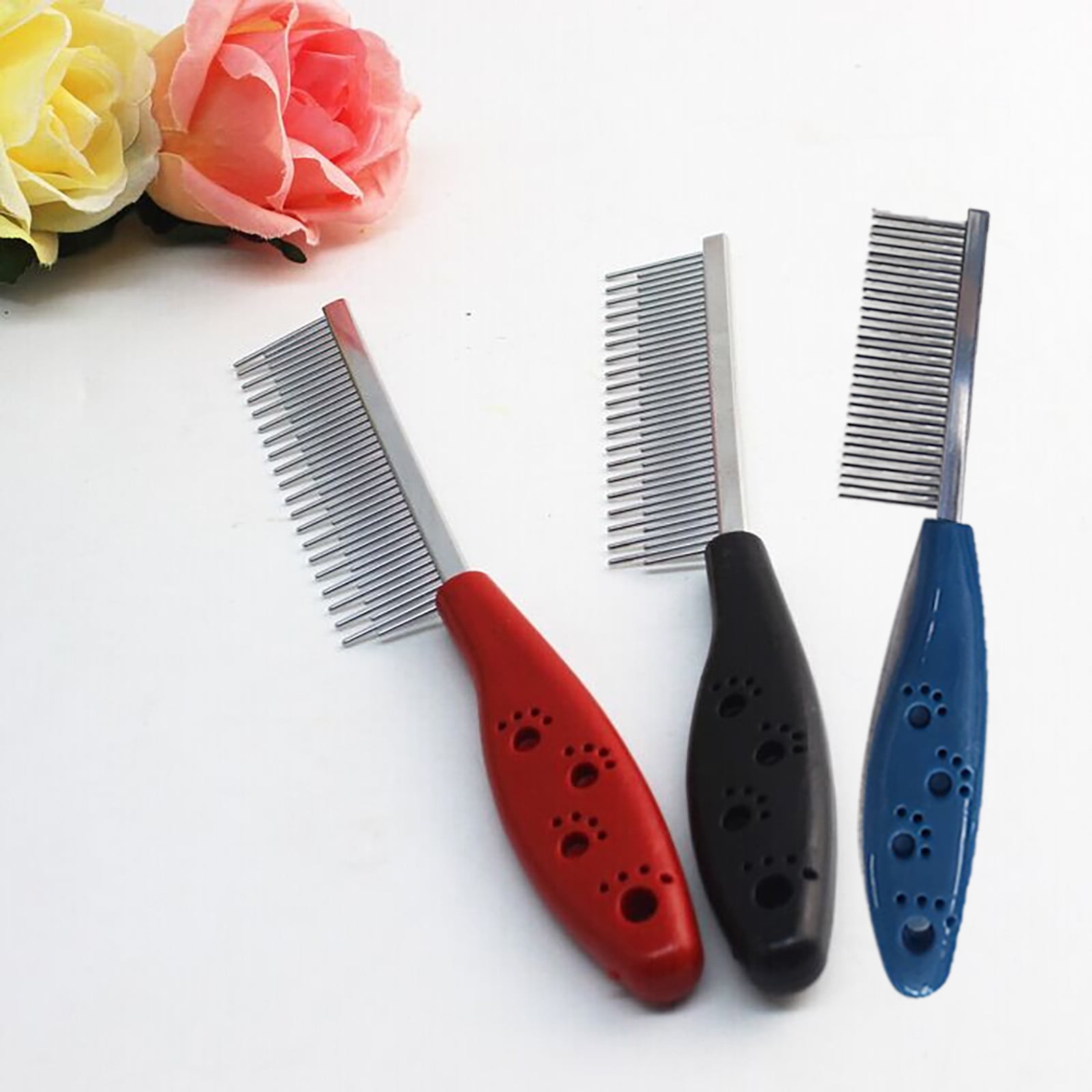pstuiky Dog Comb Grooming Comb Brush Comb Rake Hair Shedding Flea for Pet Dog Dog Combs for Grooming Long Haired Dogs Clearance Walmart