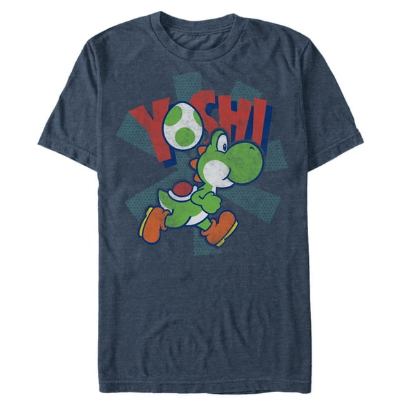 Men's Nintendo Yoshi Egg Graphic Tee Navy Blue Heather X Large