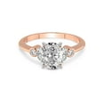 thumbnail image 3 of 3 Carat IGI Certified Oval Shape Lab Grown Diamond Engagement Ring | 14K Rose Gold |Amore Side Stone Lab Diamond Ring | FG-VS1-VS2 Quality Friendly Diamonds, 3 of 5