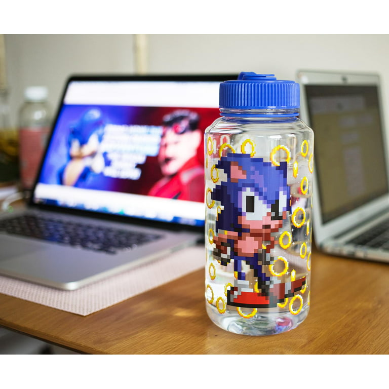 Just Funky Sonic The Hedgehog Gold Rings Plastic Water Bottle