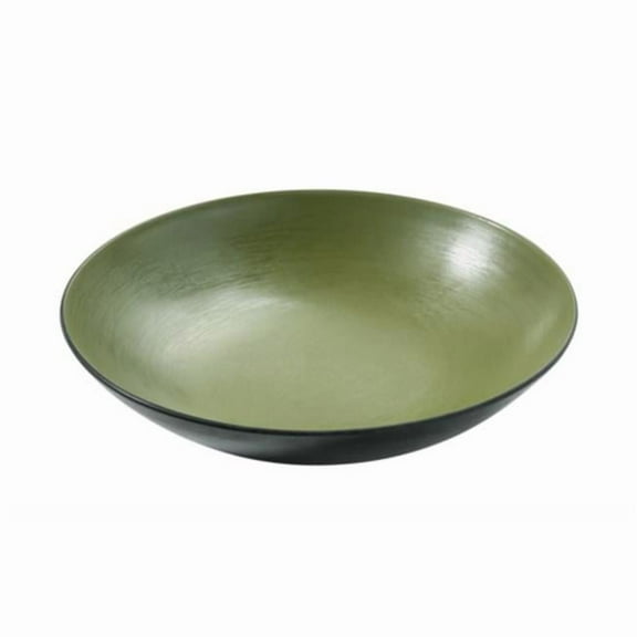 Yanco BM-309GR 30 oz Birmingham Melamine 9.50 x 2.50 in. Salad & Pasta Bowl - Gray & Green
