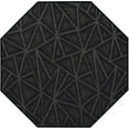 thumbnail image 1 of Indoor Outdoor custom size area rugs made in USA pattern Geometrical comes in Ten colors and Nine shapes rectangular,round,square,runners,oval,hexagon,octagon,half round - Black, 2' Octagon Area Rugs, 1 of 1
