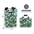 thumbnail image 2 of Yayeee Freestanding Laundry Hamper with Handle Collapsible Large Storage Basket for Clothes, Small White Flowers, 2 of 7
