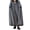 Grey, variant on Women Long Hooded Woolen Cloak, Solid Color Vintage Poncho, Black/ Grey/ Blue/ Dark Green