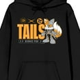 thumbnail image 2 of DC x Sega Tails Bionic Fox Cyborg x Tails Men's Black Graphic Hoodie-4XL, 2 of 7