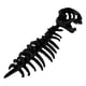 thumbnail image 5 of Disfraz de esqueleto de dinosaurio 3D para Halloween, ideal para representaciones teatrales y juegos de simulación realistas. Negro, 5 of 9