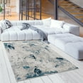 thumbnail image 2 of Rug Branch Contemporary Abstract  Blue Cream Indoor Area Rug - 8x10, 2 of 8